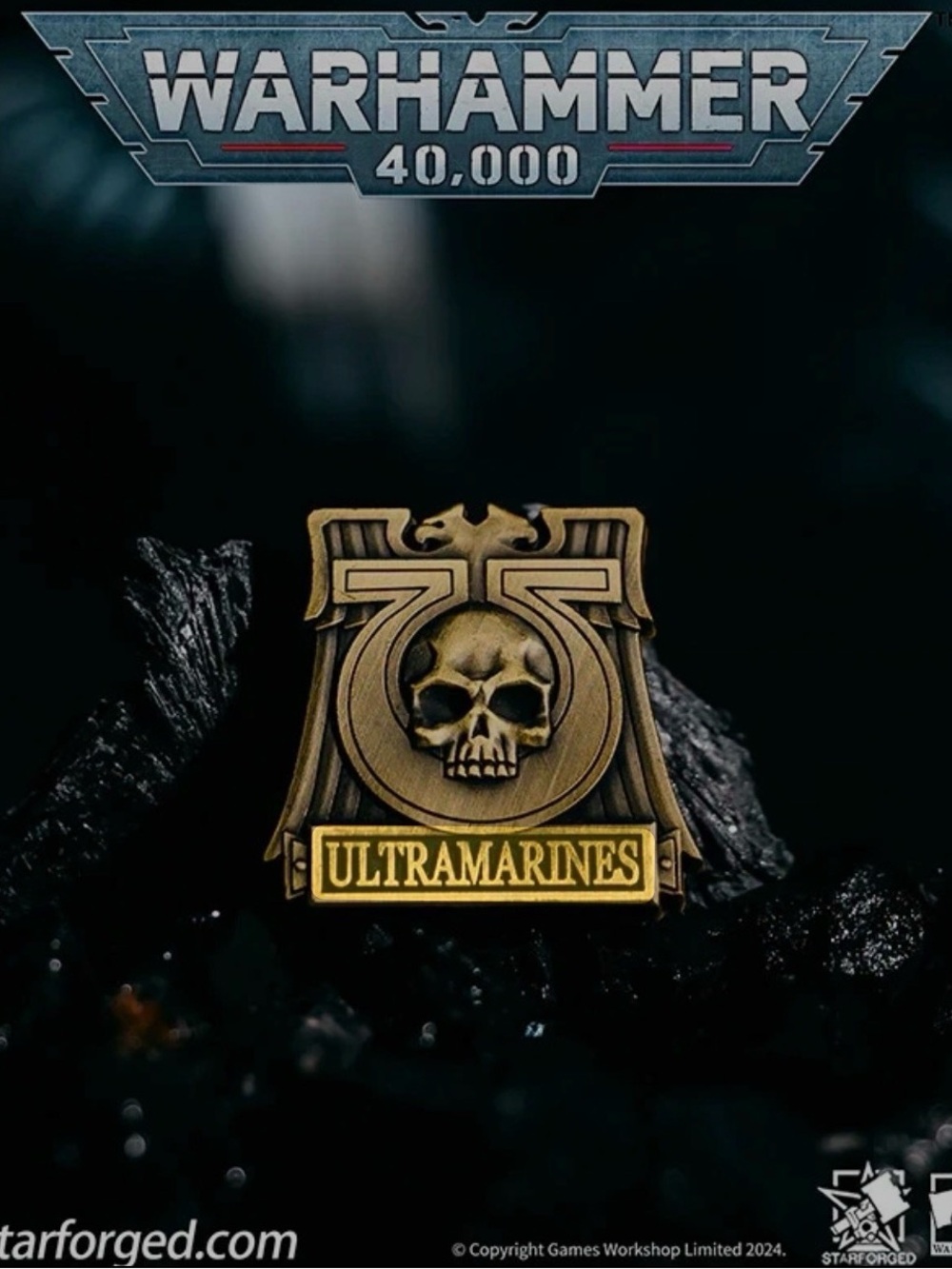 Warhammer 40k Fantasy Ultra Marine Collectors Pin NEW Collectible Games DnD TCG